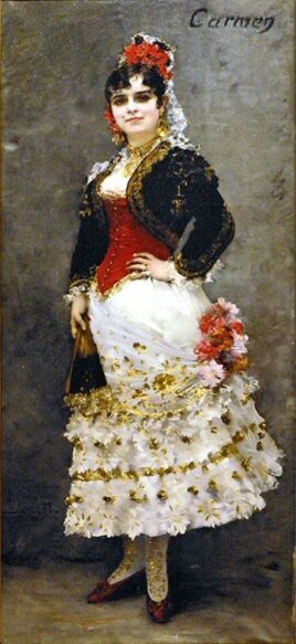 Célestine Galli-Marié as Bizet’s titular “Carmen” (Henri Lucien Doucet, 1886)